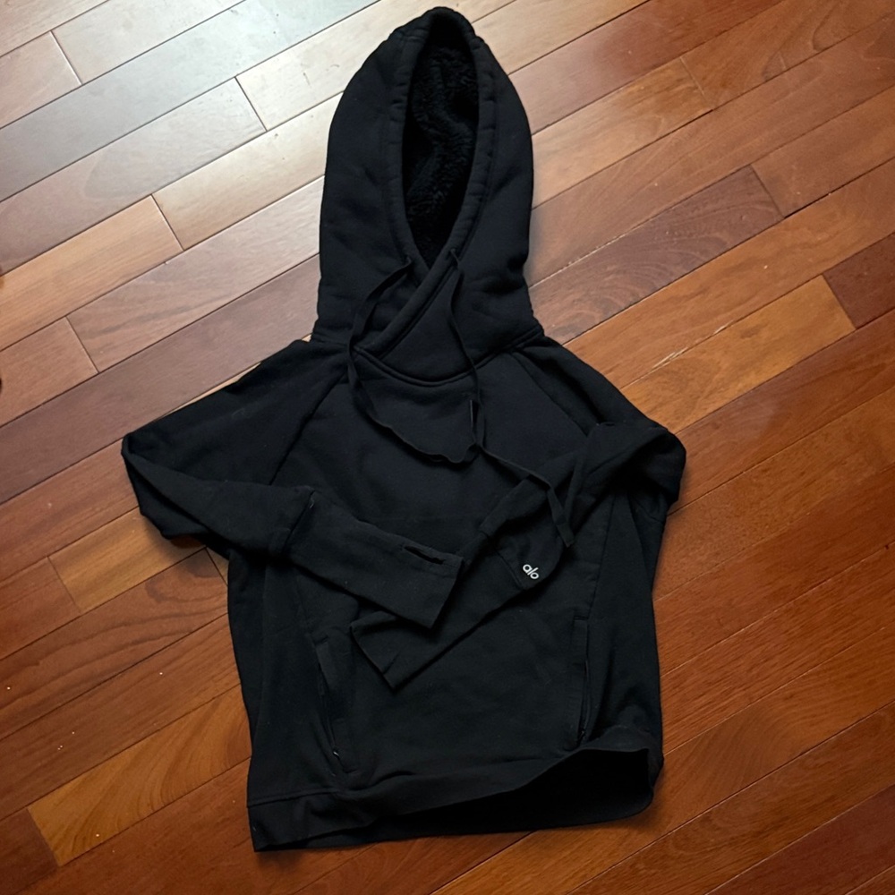 Alo Yoga Black Hoodie Sweater fleece